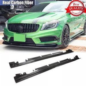 Alerón labial de extensión de faldón lateral de carbono para Mercedes Clase A W176 A250 A45  - Imagen 1 de 11