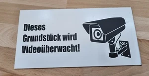 Esta parcela será videovigilada cartel señales 20x10 compuesto aluminio aluminio blanco - Imagen 1 de 8