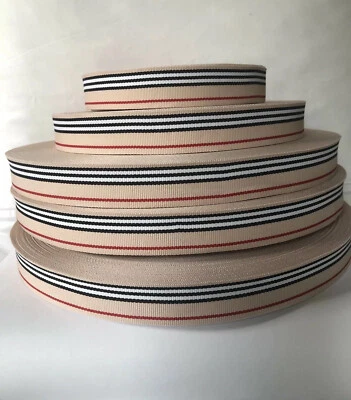 10 Yards 7/8  Inch Designer Style Tartan Preppy Grosgrain Ribbon - Image 1 of 4