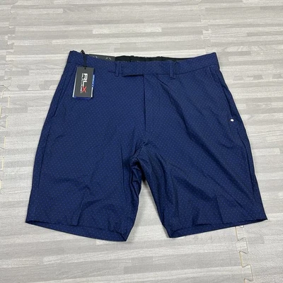 RLX Ralph Lauren Performance Golf Shorts Mens Size 34 x 9 Navy Polka Dot $98 - Image 1 of 4