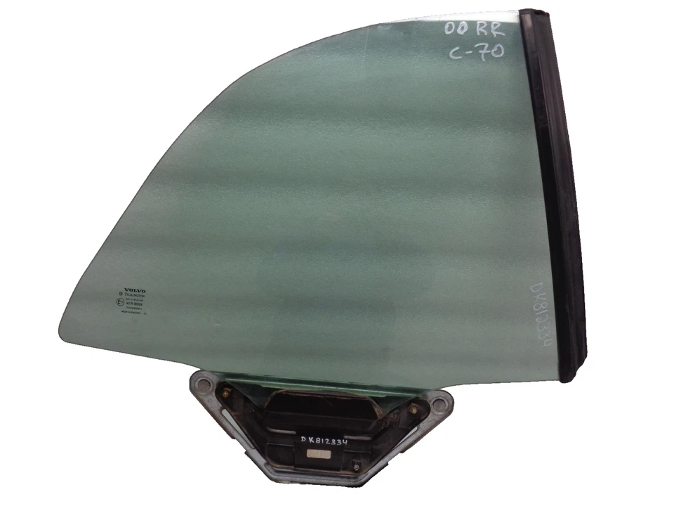 98-04 Volvo C70 Convertible Cuarto de Ventana Lateral Trasero Derecho Vidrio OEM DK812334 Foto 1 de 4