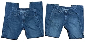 Lot of 2 Wrangler Regular Straight Jeans Mens Size 30x32 Distressed/Stained See - Picture 1 of 15