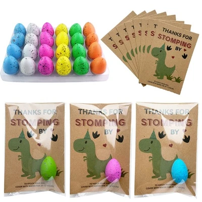 Dinosaur Party Favors - 24 Pack Dino Egg Hatching Cards for Kids - Image 1 of 4