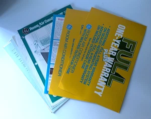 1970s GE Room Air Conditioner Dealer Sheets Brochures Price Lists & Warranty Lot - Picture 1 of 11