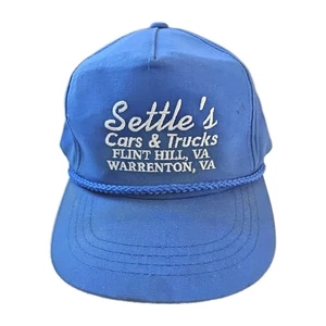 Settle's Cars & Trucks Flint Hill, VA, Warrenton Snapback Mütze Kappe blau Vintage - Bild 1 von 3