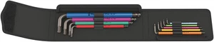 Wera Tools Long Arm Hex Key Set 9 Sizes Color Coded with Carrying Bag - Picture 1 of 1