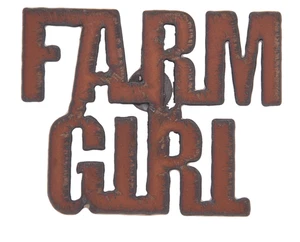 Universal Ironworks Rustic Metal Farm Girl Magnet - Picture 1 of 1