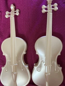 MCM Paar 60’s Vintage Violin Shaped Plastic Keepsake Box - Bild 1 von 8