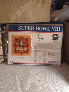 1974 SUPER BOWL VIII VIKINGS vs MIAMI DOLPHINS PATCH Willabee&Ward - Picture 1 of 2