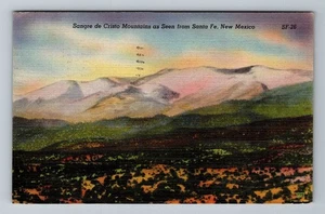 Santa Fe fast neuwertig - New Mexico Sangre de Cristo Berge Vintage um 1950 Postkarte - Bild 1 von 2