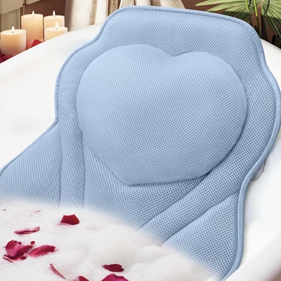 Bath Pillow-Bathtub Pillow with Air Mesh Fabric & 6 Non-Slip Suction Cups, Bath - Image 1 of 4
