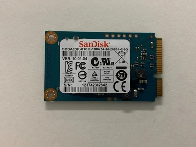 SanDisk U100 16GB MLC SATA 6Gbps mSATA SSD Drive SDSA5DK-016G-1004 #642 - Image 1 of 4