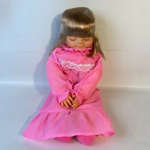 Vintage Jilmar Praying Patti Sleepy Angel Doll 18 Inches Tall Pink Dress - Picture 1 of 7