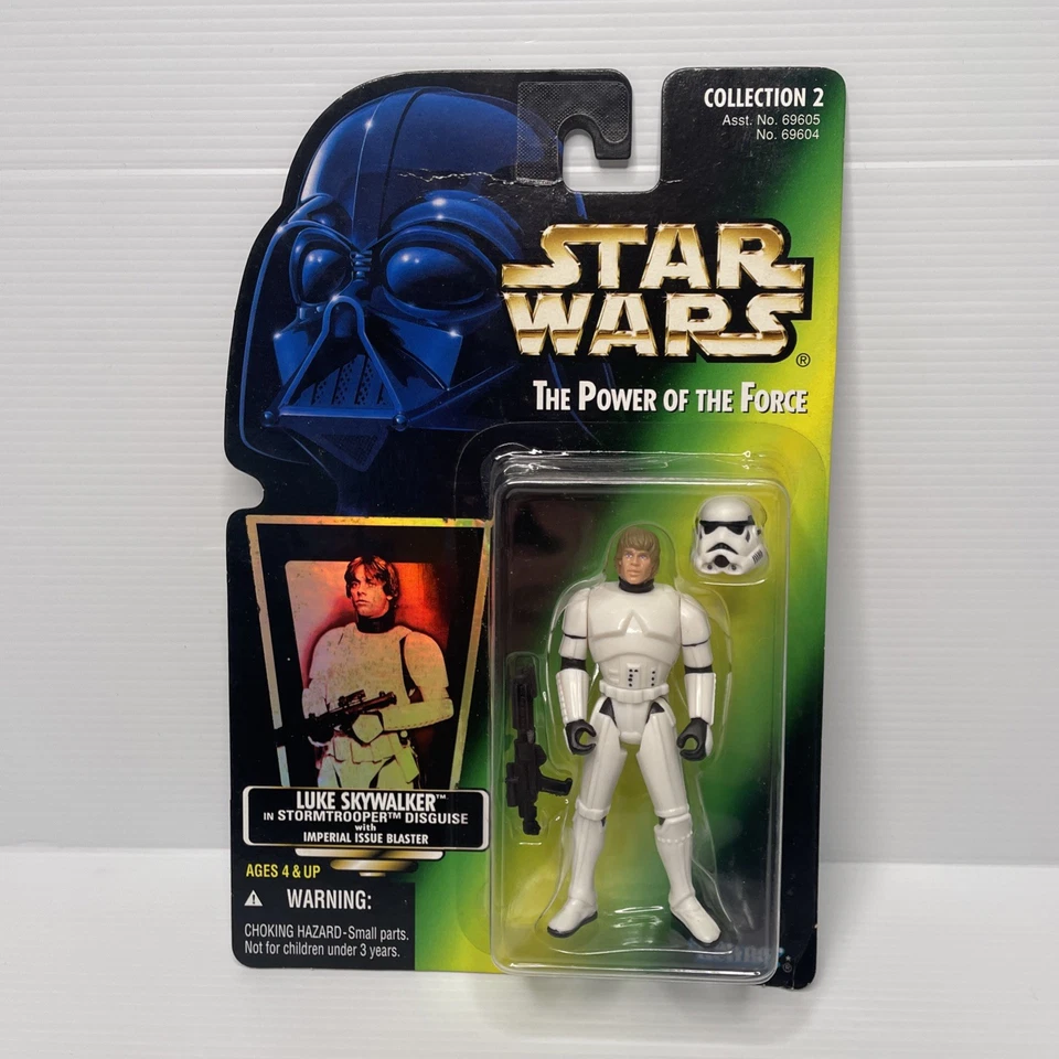 Star Wars Kenner "TPotF" Luke Skywalker in Stormtrooper Disguise Greencard 69604