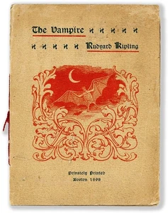 Rudyard Kipling- The Vampire (1898) illustrated by E.J. Clark / Very Good+ - Picture 1 of 1
