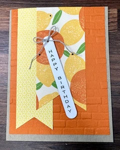 Stampin Up Card Kit Peaches Fruit Salad Happy Birthday Friend ~ Makes 4 Cards - Picture 1 of 3