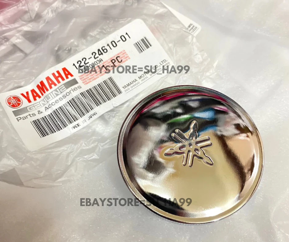 NOS 74-75 YAMAHA RD200 73-75 RD60 OEM CHROME GAS FUEL TANK CAP 122-24610-01-00 - Image 1 of 4