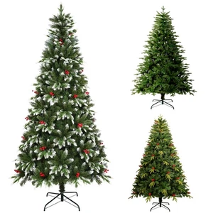 Árbol de Navidad artificial de PVC de 150, 180 y 225 cm con soporte para abeto - Imagen 1 de 63