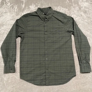 Camisa Nike SB Para Hombres Mediana Verde A Cuadros Botones Patineta Al Aire Libre Informal - Imagen 1 de 8