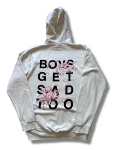 Boys Get Sad Too Valentines Day 2024 Special Edition Cream Hoodie - Size Large - Picture 1 of 7