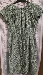 banana republic dress Uk 10 Knee Length Short Sleeves Lined Silk Mix - Picture 1 of 5