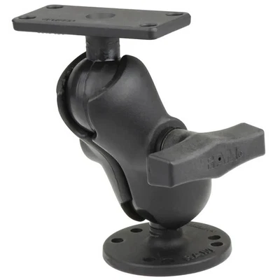 RAM® Drill-Down Double Ball Mount for Humminbird Helix 5 Short RAM-202-153-B-202 - Image 1 of 2