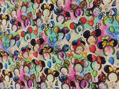 Disney Character Mouse Ears Headband Cotton Fabric By Hf Yd(Spoonflower, 197860) Foto 1 de 4