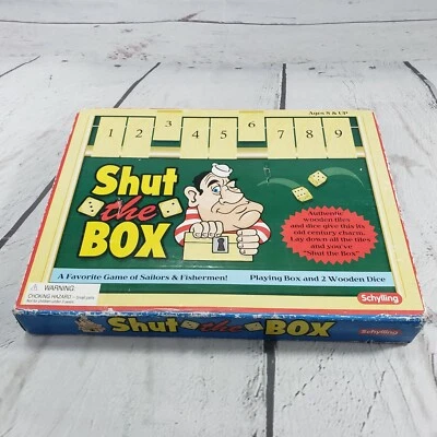 Shut The Box Dice Game Schylling Wooden New Open Box  - Image 1 of 4