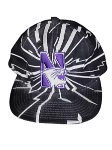 Vintage Starter Northwestern Wildcats Shockwave Druckknopflasche Mütze Fußballkappe selten HTF - Bild 1 von 6