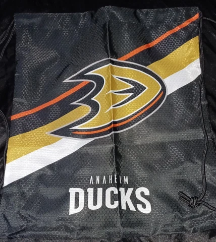 NHL Anaheim Ducks Hockey Drawstring Bag Sack Pack Cover