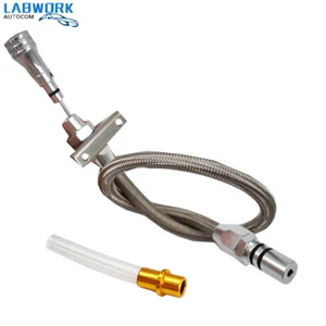 Stainless Flexible Transmission Dipstick For Chevy GM TH350 Tranny SBC BBC Trans - Picture 1 of 9