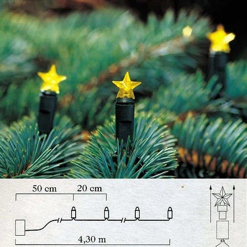 Konstsmide Weihnachtsbaum-Beleuchtung – 12 LED, Batteriebetrieben, Mit Fernbedienung Und Flackereffekt, Ideal Für Innen