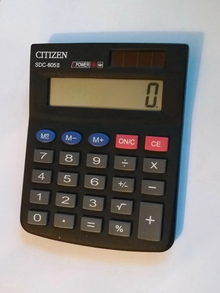 Citizen SDC-805II 8-Digit 2 power Desktop Solar Calculator - Image 1 of 4