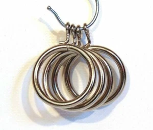 4x Chrome Metal Curtain Rings Silver for 35mm Poles 3.5cm (1-3/8") Chromed Swish - Picture 1 of 3