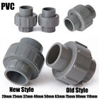 20-110 mm PVC Rohr Union Verbinder Gelenk Schweißen Lösungsmittel Druck Rohr Fitting grau