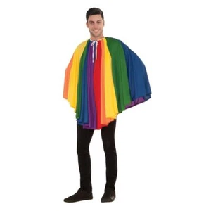 Rubies Forum Rainbow Cape Adult Fancy Dress (Short) - Picture 1 of 2