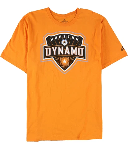 Adidas Mens Houston Dynamo Soccer Graphic T-Shirt, Orange, Large Cover
