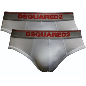 Dsquared2 Brief 2er Pack White Micromodal Logo im Waistband S M NEU - Bild 1 von 1