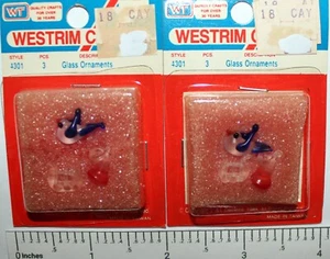 Westrim #4301 Dollhouse Miniature Glass Ornaments NOS - Picture 1 of 1