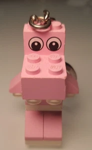 Lego® Pink Hippo Key Chain Keychain 850416 Vintage Extremely Rare - Picture 1 of 5
