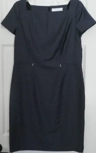 BOSS Hugo Boss Gray SZ 10 Sheath Dress Wool Blend Business Dress SOFT - Picture 1 of 12