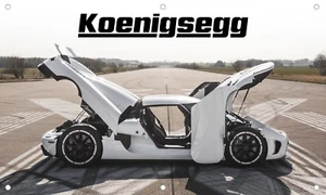 Koenigsegg Agera 3'X5' VINYL BANNER MAN CAVE HYPERCAR GARAGE SIGN MECHANICS SHOP - Picture 1 of 1