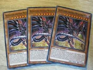 6x Dragón de metal oscuro de ojos rojos SDAZ-DE007 LDS1-DE004 SR02-DE009 YUGIOH - Imagen 1 de 2