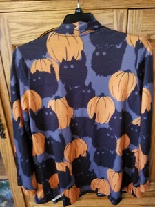 Maglione zucca gatto Halloween grande poliestere senza chiusura - Foto 1 di 2