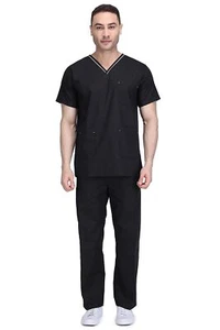 Men's Polycotton Dentist Apron Scrub Doctors Nurses Receptionists Hospital staff - Picture 1 of 4