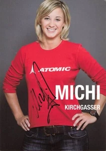 Tarjeta de autógrafo firmada original Michi Michaela Kirchgasser UH Ski Alpin 1217 B - Imagen 1 de 1
