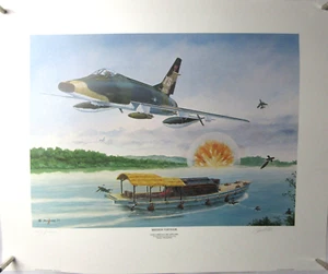 Jim Potter "MISSION VIETNAM" F100C Super Sabre Signed Limited 1989 EUC - Picture 1 of 8