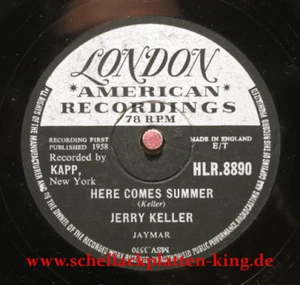 Jerry Keller 78 RPM / Here Comes Summer & Time Has A Way (04-0817) - Picture 1 of 3