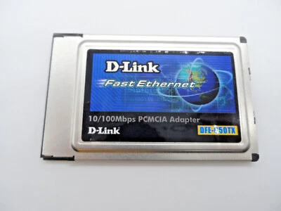 D-LINK FAST ETHERNET 10/100MBPS PCMCIA ADAPTER DFE-650TX KARTE #WL64 - Bild 1 von 4