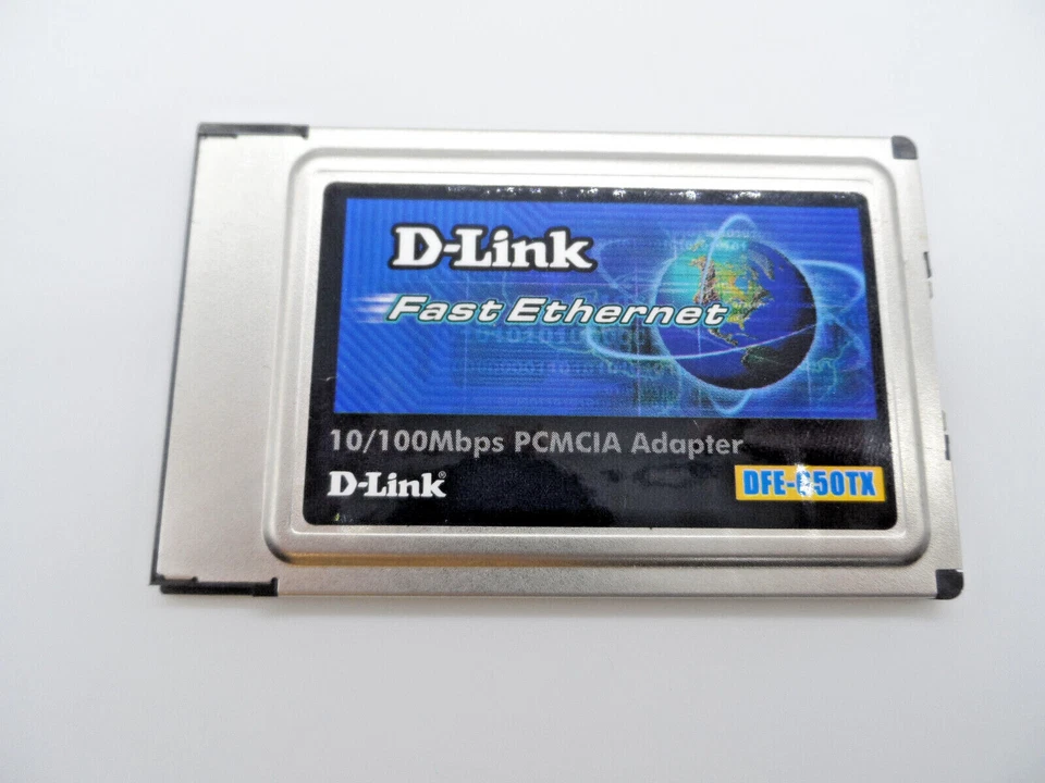 D-LINK FAST ETHERNET 10/100MBPS PCMCIA ADAPTER DFE-650TX KARTE #WL64 - Bild 1 von 4
